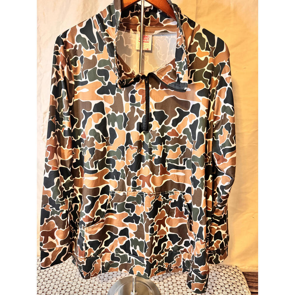 Wild Junkie Unisex Camouflage Pullover Jacket‎ Polyester Size XL NWOT